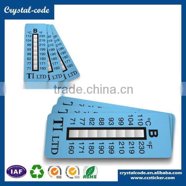 Customized PVC removable temperature change label