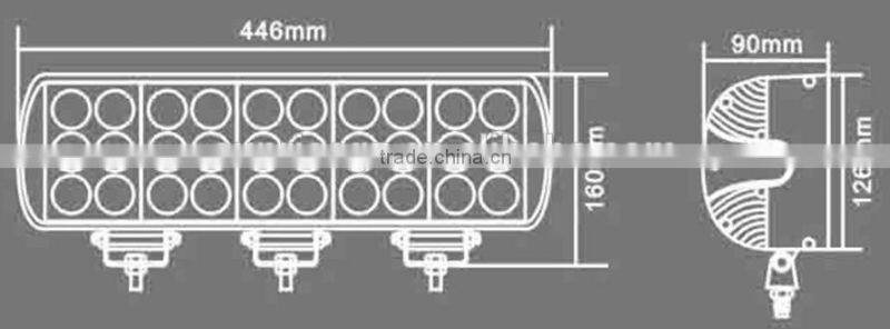 3W each LED,90W Three Row Epistar LED Work Light Bar,LED Mining Bar,for ATV SUVJEEP Offroad Car(SR-TUE3-90A,90W)Spot/Flood/Combo