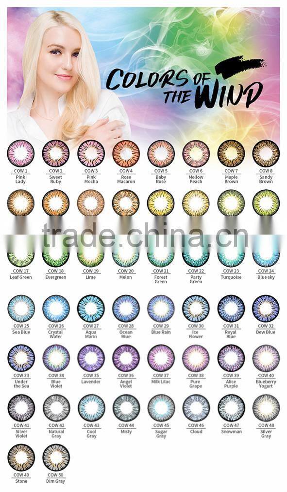 wholesale 50 colors love dolls korea cosmetic color contact lenses