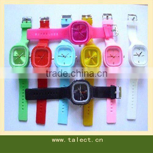 Healthy life colorful waterproof silicone jelly watch promotional gifts