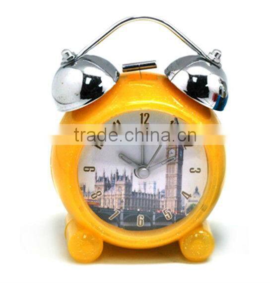2013 new products metal desk/table twin bell /double bell alarm clock for promotion/retail