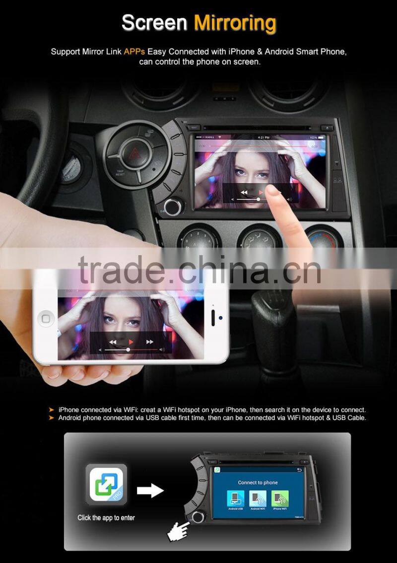 7 inch quad core android 4.4 car navi gps for Kyron with Radio bluetooth +16G ROM