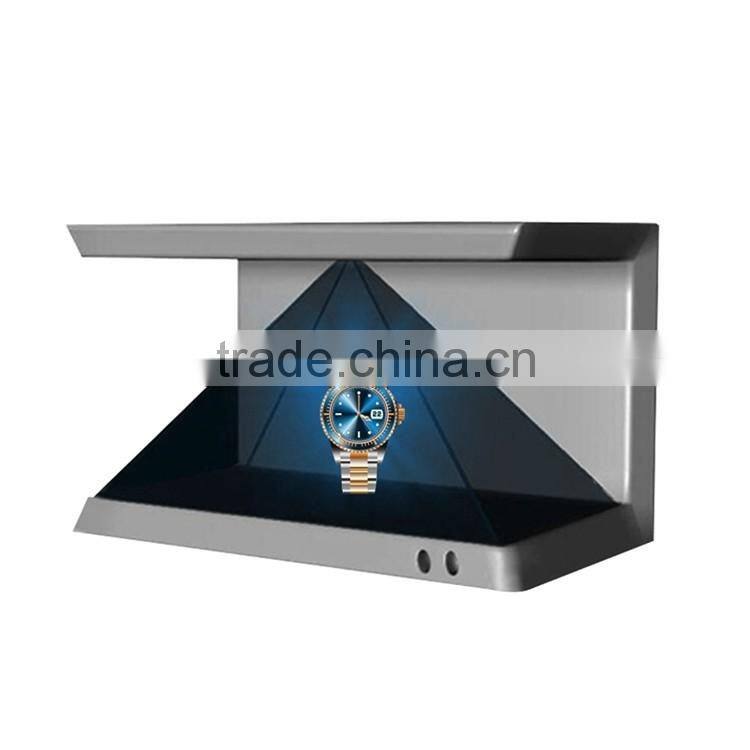 2016 Chariot indoor 3d hologram screen, advertising showcase, showbox, pyramid.