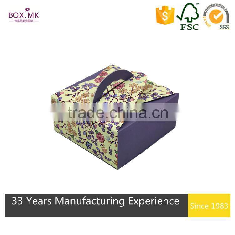 Recycled Green Square Food Kraft Cookie Boxes
