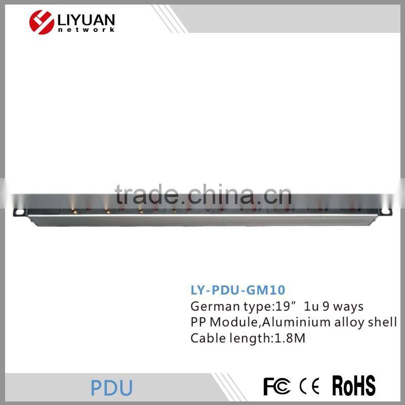 LY-PDU-GM10 High grade level new coming German Type 1u pdu