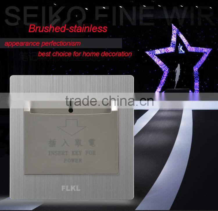 wall mount hotel insert card key switch for electrical power
