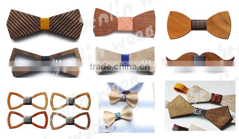 wholesale handmade fancy wooden bow tie