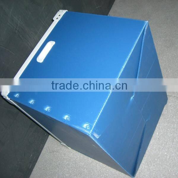 folding corrugated plastic reusable container