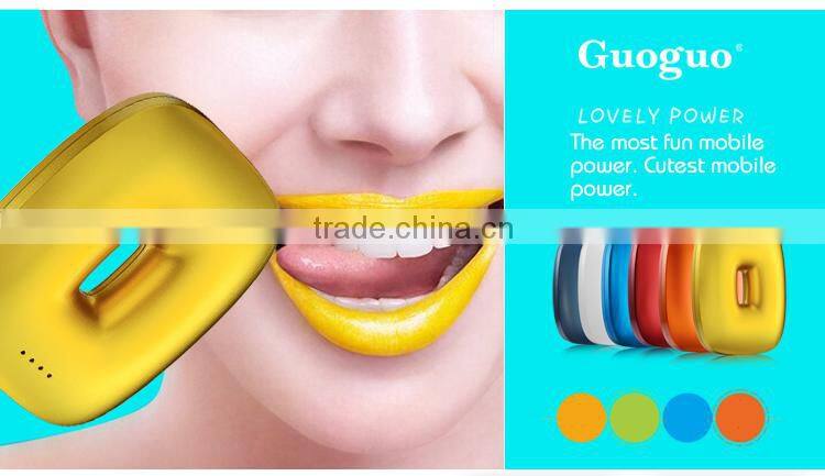 2016 High Quality Portable fun cutest Power Bank 2600mah