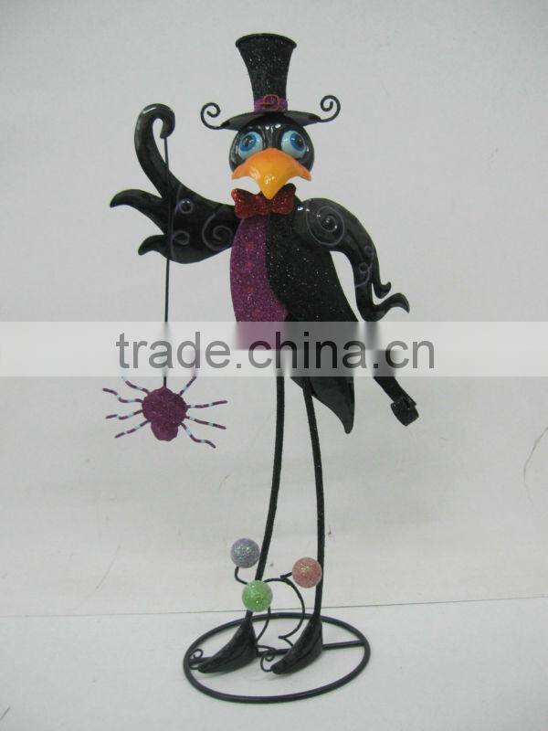 Halloween metal rocking spider decoration