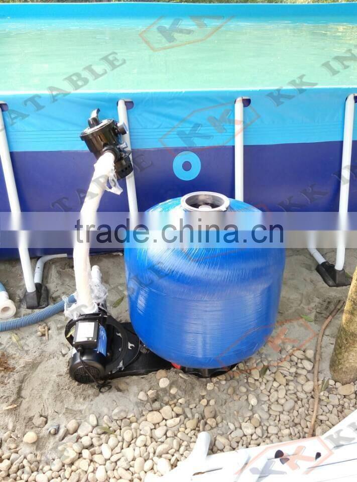 commercial metal rectangular frame pvc swimming pool