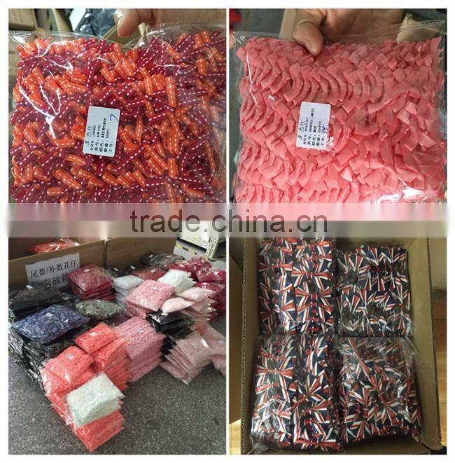 Dot Print Polyester Ribbon Bow For Clothing