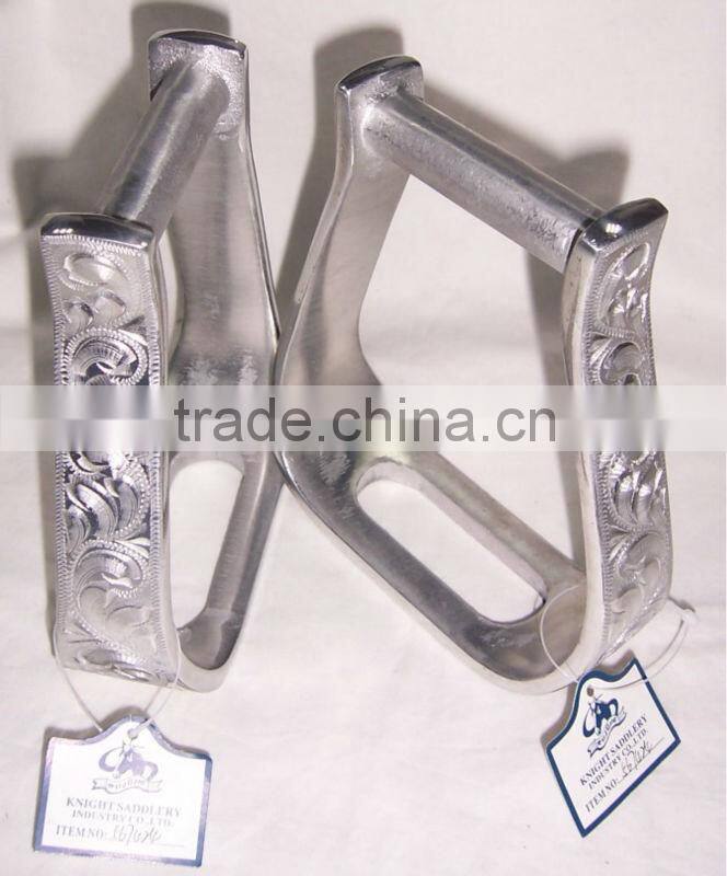 Aluminum Stirrups hand engraved racing stirrups for horse