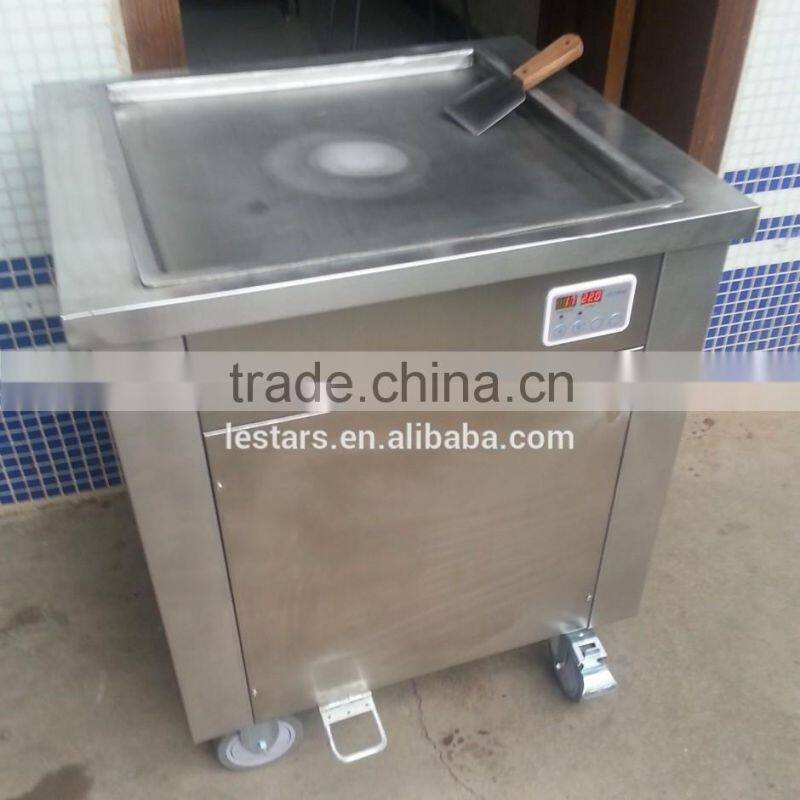 Single square pan inox 304 fried ice cream machine single pan