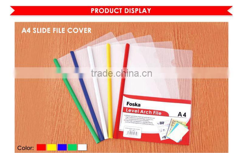 A4&Letter Size Transparent Clear Easy Slide File Cover/sliding bar report cover