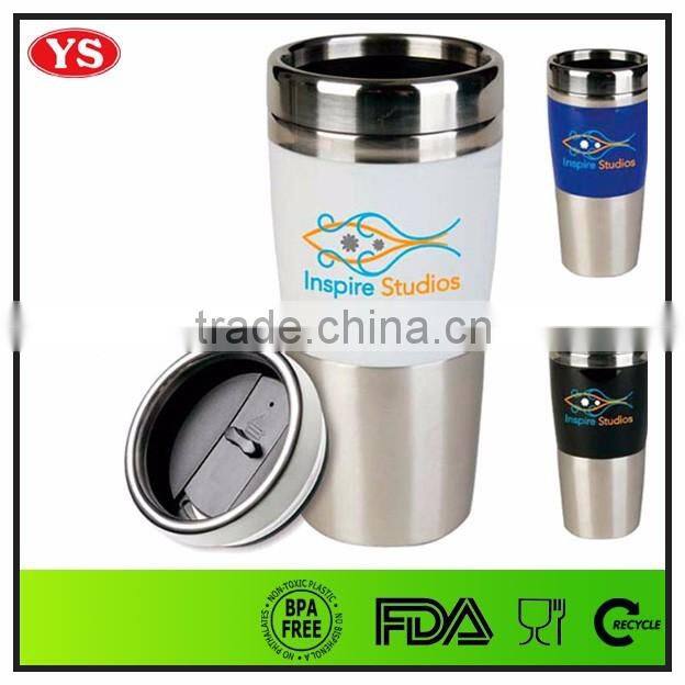 450ml thermos double stainless steel coffee mug with press lid
