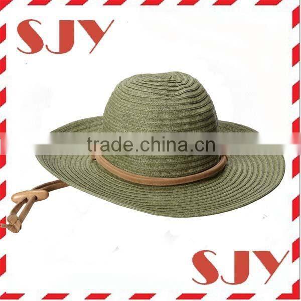 Fashion stripe Large-Brim Promotional Foldable Straw women Beach hat