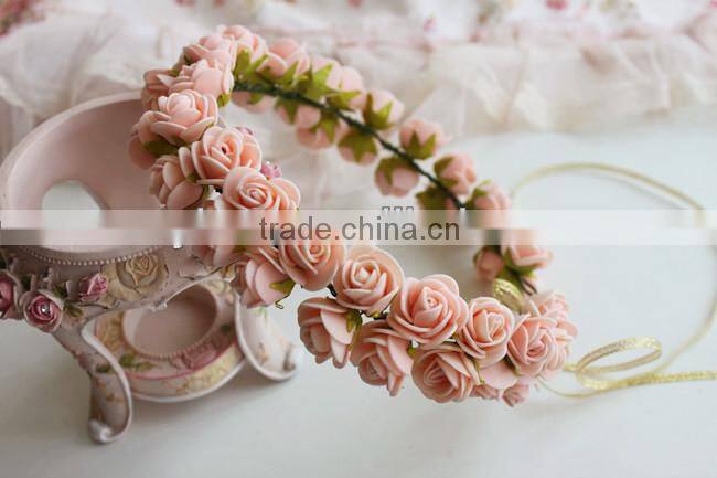 EVA PE Rose Flower Head Wreath Garland For Wedding Prom Party And Christmas Decoration