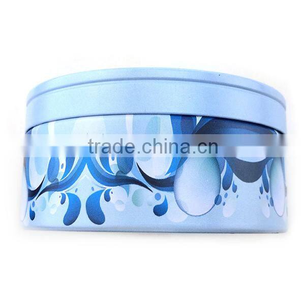 Round metal watch tin boxes can packing with window lid