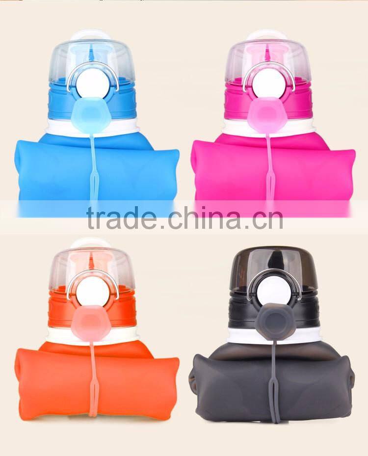 Manufacturing Soft Silicone Water Bottle unbreakable silicone sport water bottle