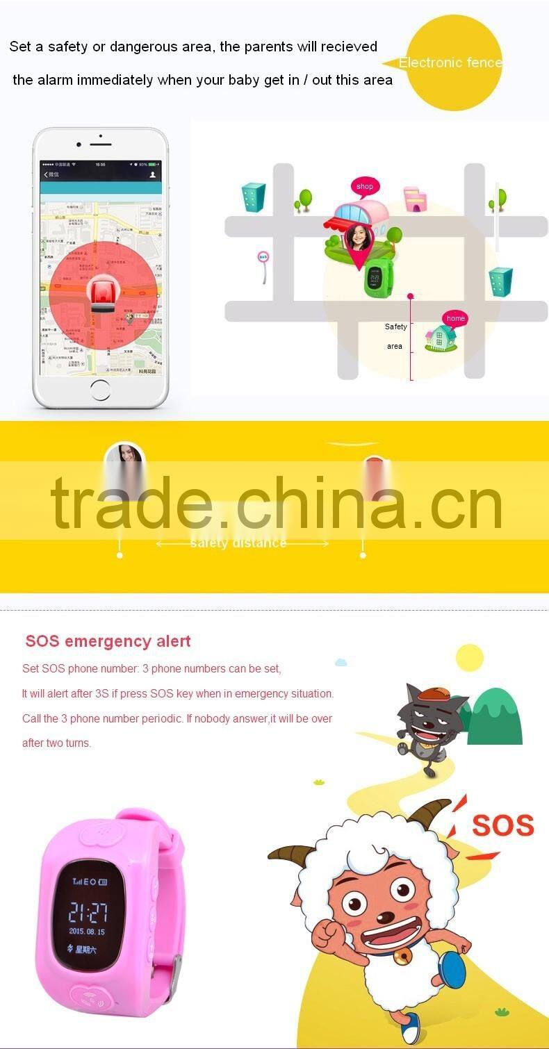 Hot sale emergency children Kids waterproof GPS tracker security smart wrist watch