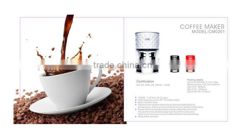 DIAMOND DESIGN HIGH TEMPERATURE DRIP COFFEE MAKER