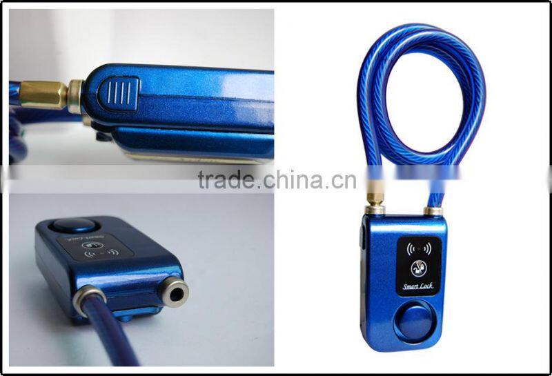 2016 newest bluetooth 4.0 version wireless bicycle , motorcycle anti theft smart alarm Chain lock remote IOS and android