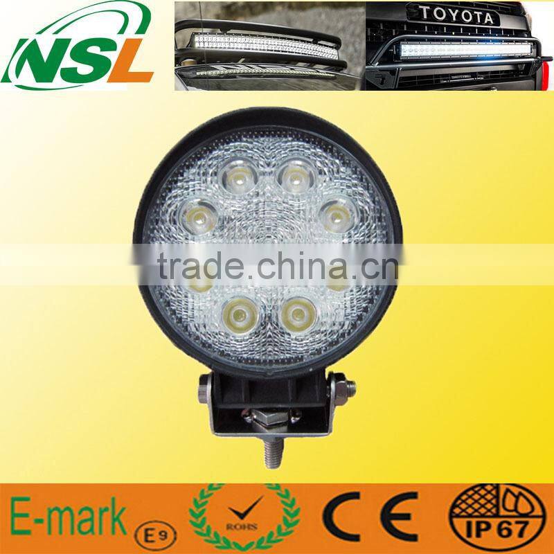 IP67 waterproof 24w energy saving led work lights round led lamp