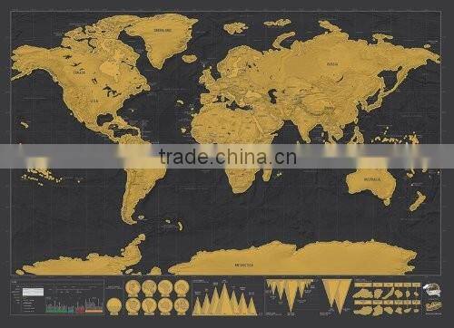 Factory directly selling Travel Scratch Map