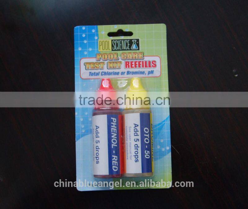 3 way pool and spa water test kit for Free Chlorine, PH, Bromine