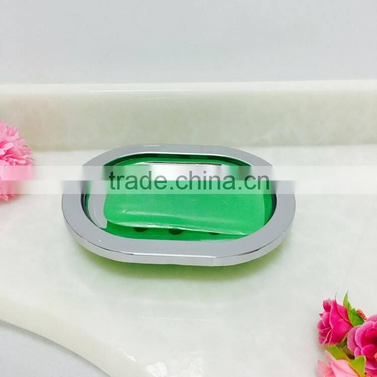 Latest bathroom deisgns soap dish with electroplating artwork