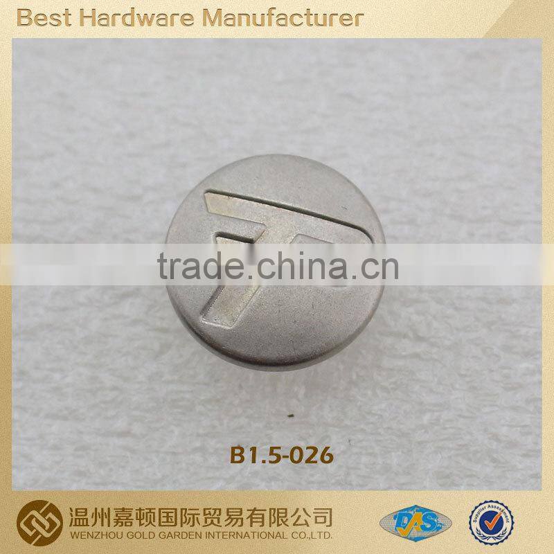 factory wholesale metal buttons for jackets various designs customized