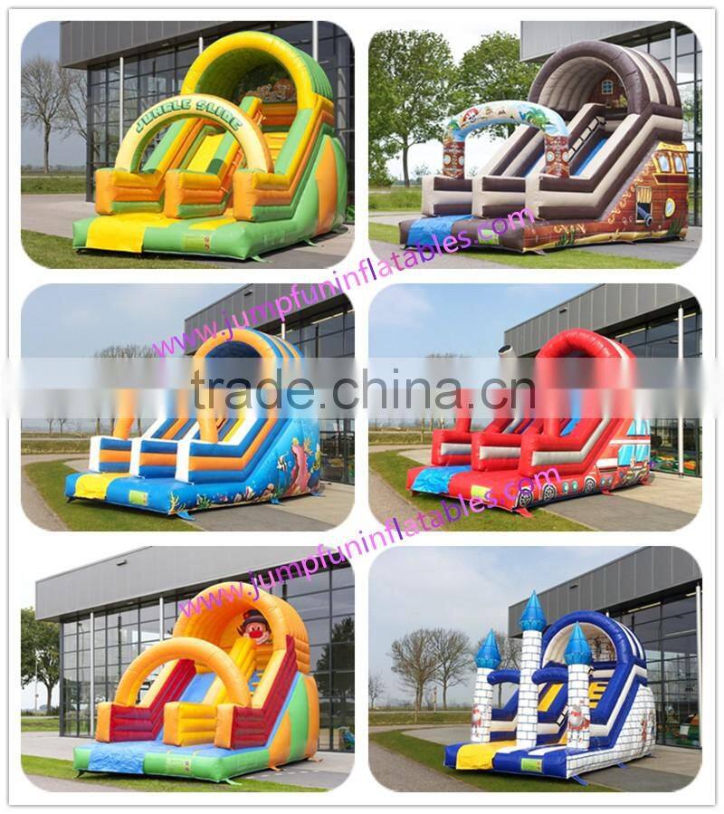 inflatable slide for fun, children inflatable dry slide with fish
