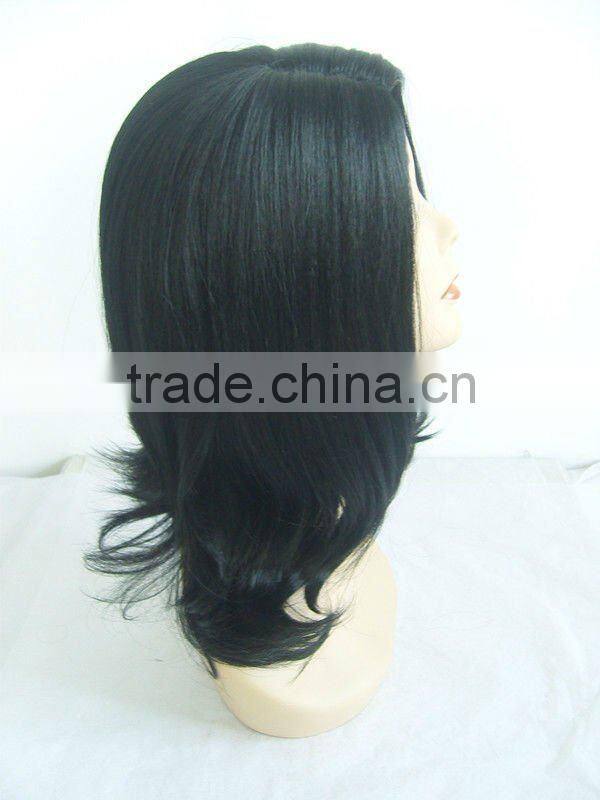 Elegant Synthetic Black Wigs For White Women