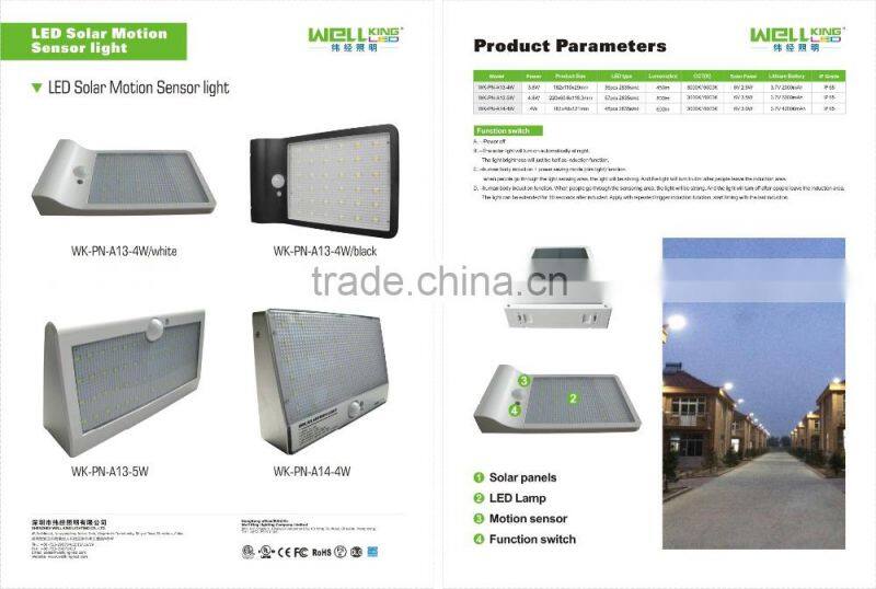 Solar Light Type and IP44 Protection Level solar motion sensor led light