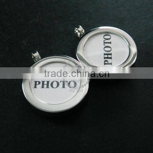 14mm round bezel base tray setting silver plated brass photo frame brass custom pendant charm locket DIY blanks1820255
