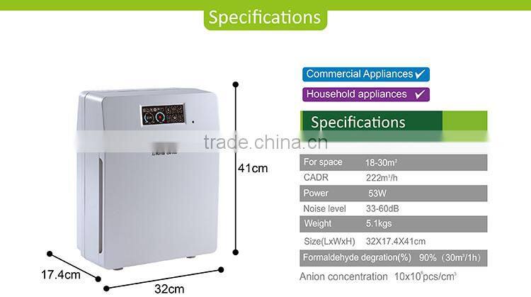 Middle size Home Air Purifier have a good peformance of clean the air