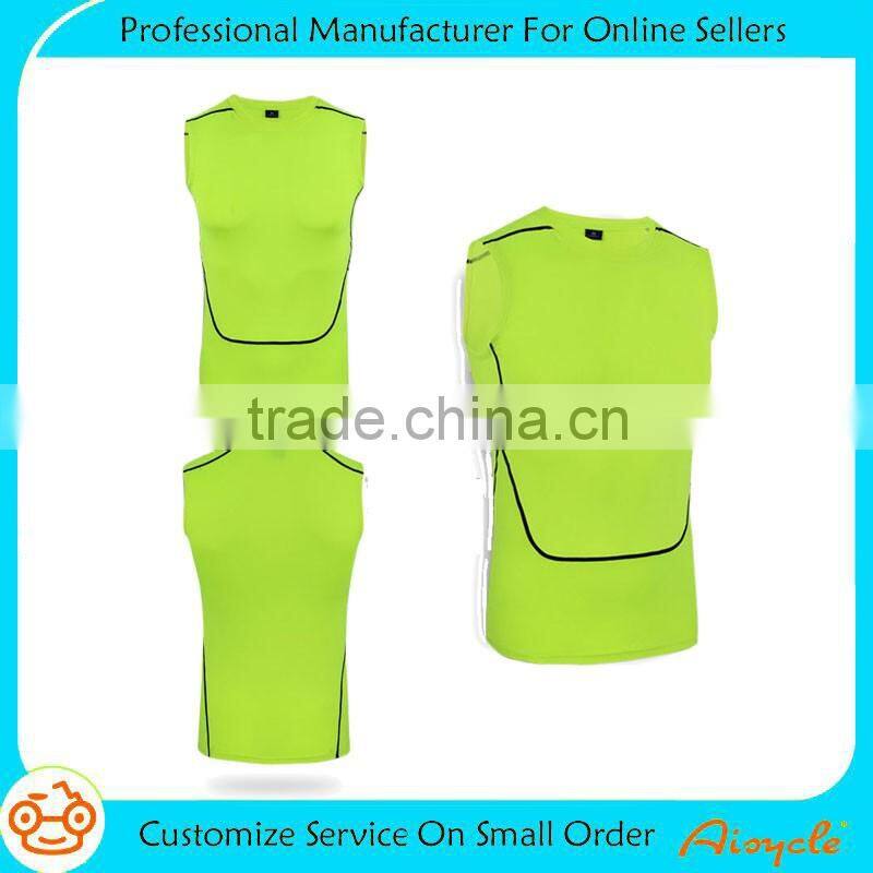 Wholesale high quality compression gym tank top for men