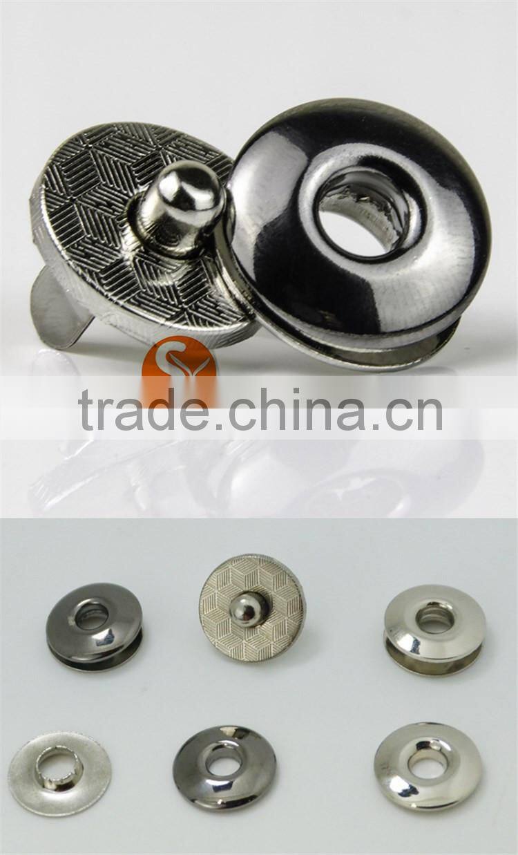 Glasses case metal fitting eyelet magnetic snap black nickel 17*2mm