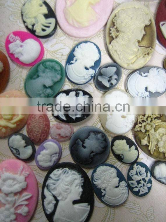 Europe+USA classical element photo flat handmade domed alloy DIY cabochons settings