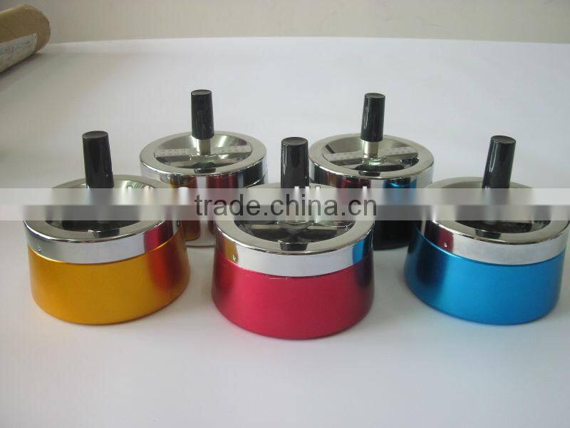 metal windproof ashtray Aluminum ashtray!! Spin metal ashtray.