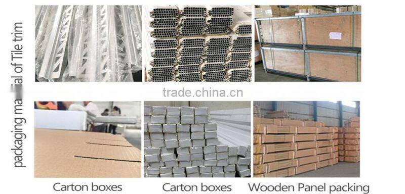 Chromed anodized aluminium 6063 T5 inside metal tile trim corners