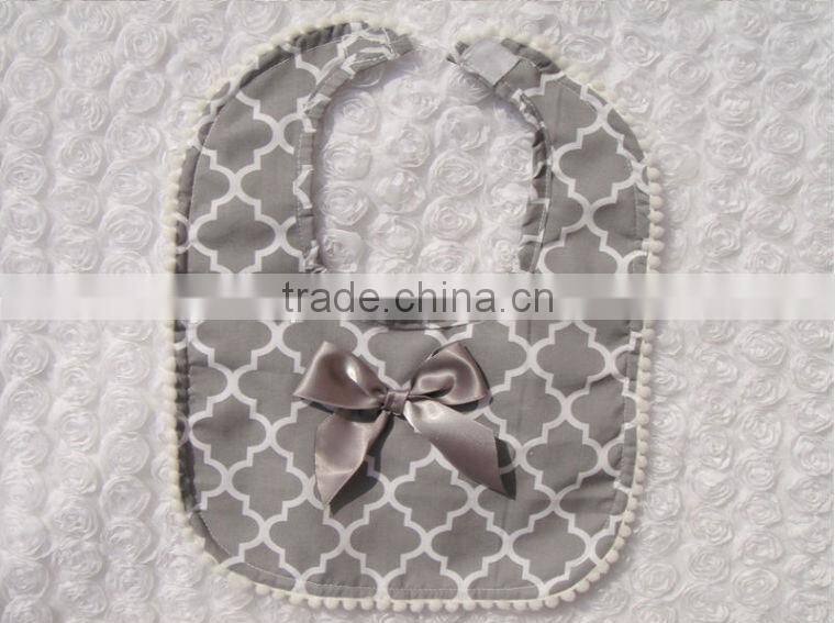 Wholesale cute pink baby bibs with bow