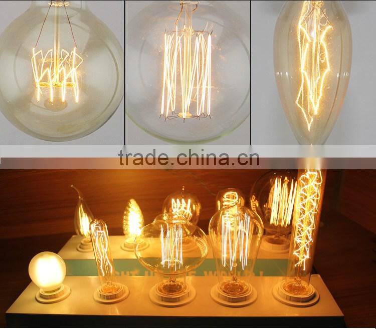 E27 40w 60w ST64 wholesale decorative filament edison style bulb vintage antique light bulbs