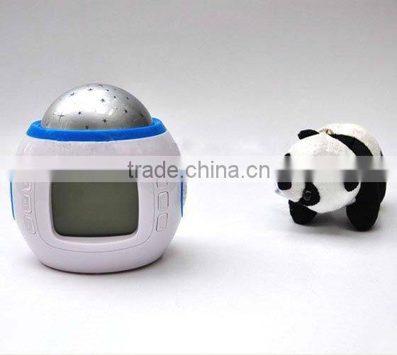 pretty decorative star projecting alarm clock ,led light fairy star projection alarm clcok