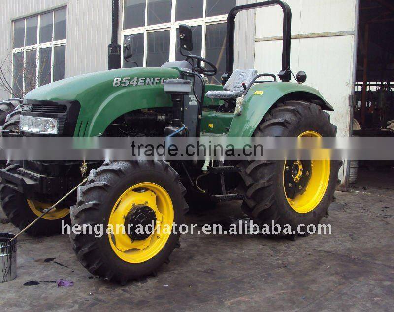 New Condition 85hp 4WD tractor with Front End Loader and Back Hoe