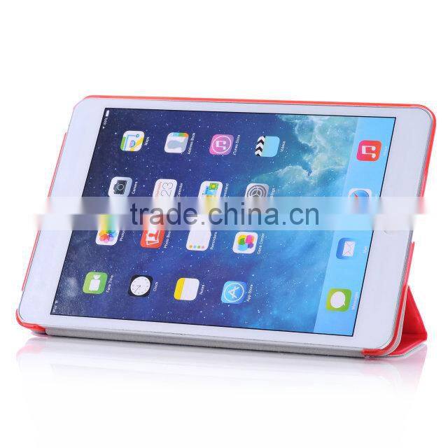 Slim Magnetic Smart cover PU Leather Case with Crystal Hard Back Smart Stand Case Cover for iPad mini 4 MINI4 with retina