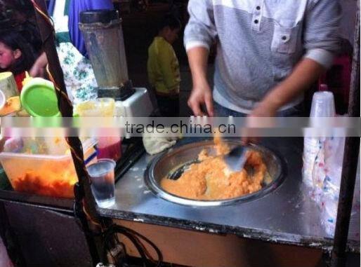 instant ice cream rolls in Thailand Rolled fry ice cream machine for sale