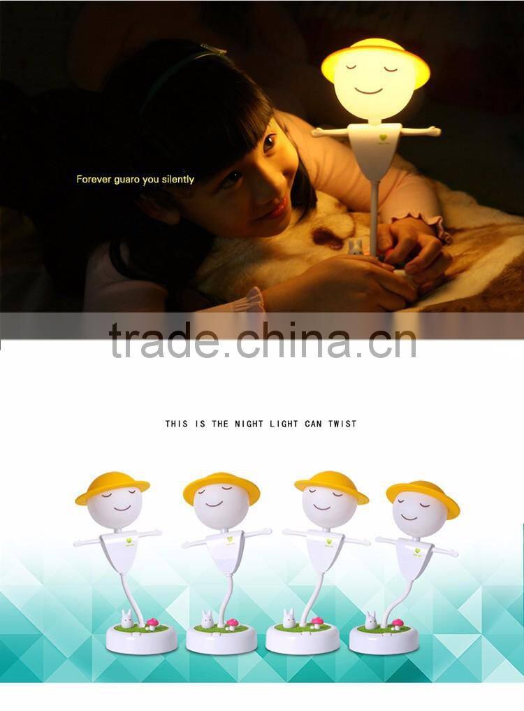 3D Scarecrow Kid's Night Light with Power Bank USB Rechargeable LED Table Lamp