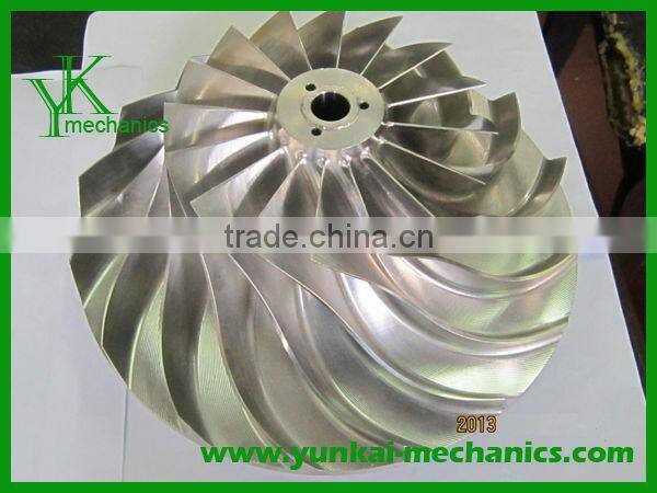 Turbine blow impeller, stainless steel precision blower impeller